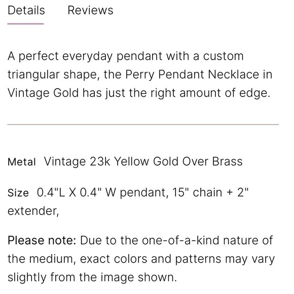 New Kenda Scott Perry Pendant Necklace in Vintage Gold - Picture 10 of 10